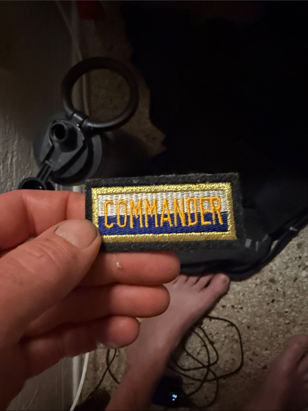 Commander Embroidered Patch - Gold on Blue